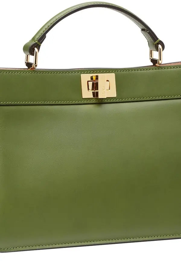 FENDI PEEKABOO ISEEU EAST WEST LEATHER SATCHEL BAG