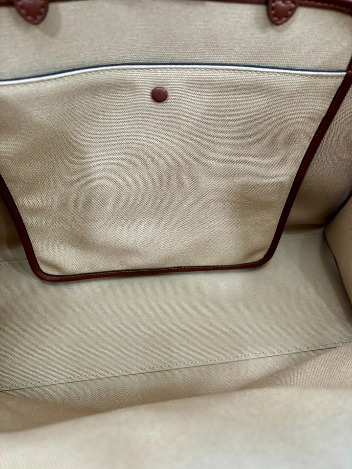 FENDI PEEKABOO X FF LITE ZUCCA CANVAS &amp; LEATHER MEDIUM TOTE BAG
