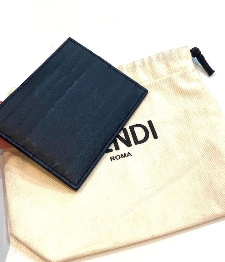 FENDI ROMA CALFSKIN LEATHER CARD HOLDER