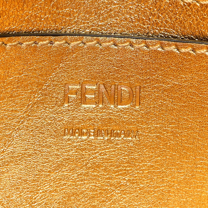 FENDI SATIN SEQUIN MINI BAGUETTE 1997 GOLD HANDBAG