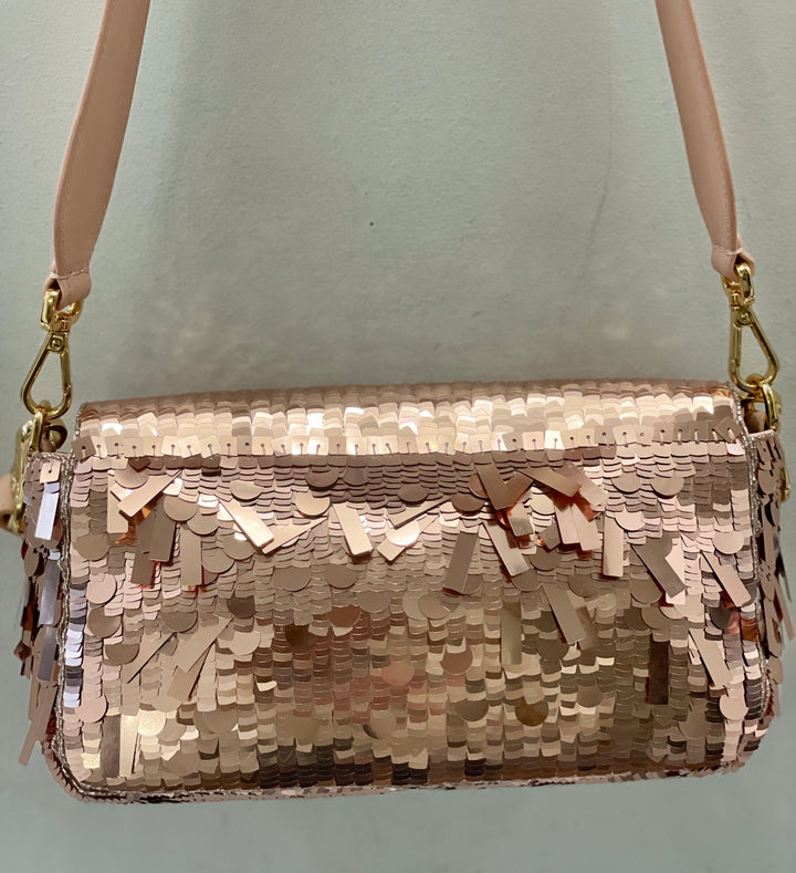FENDI SEQUIN BAGUETTE SHOULDER BAG