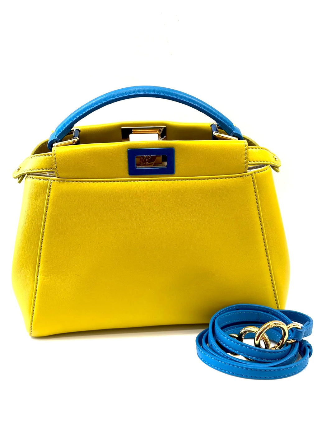 FENDI SMALL PEEKABOO CALFSKIN LEATHER BAG