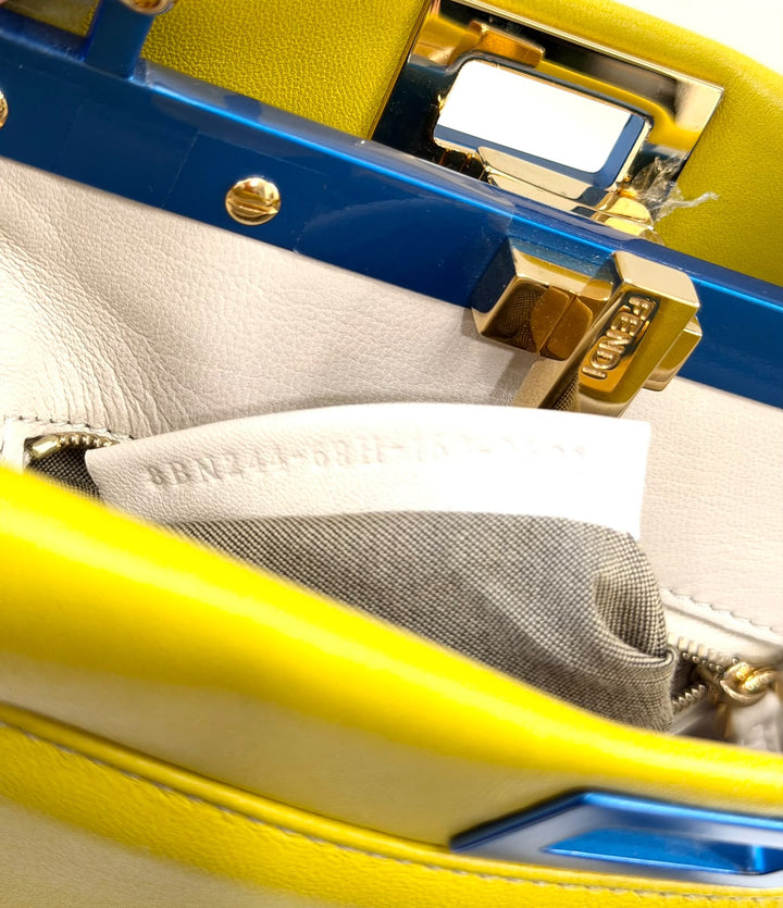 FENDI SMALL PEEKABOO CALFSKIN LEATHER BAG