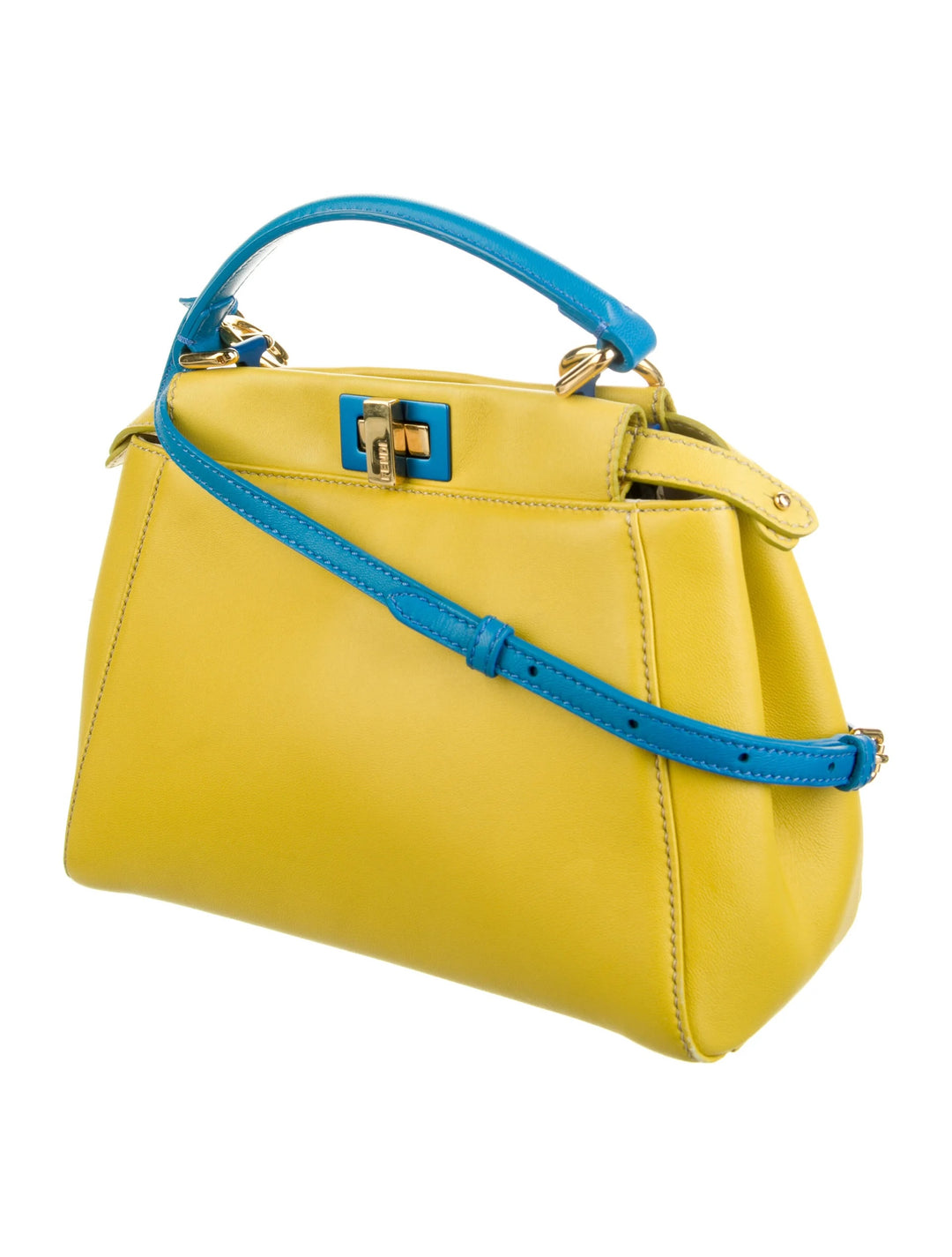 FENDI SMALL PEEKABOO CALFSKIN LEATHER BAG