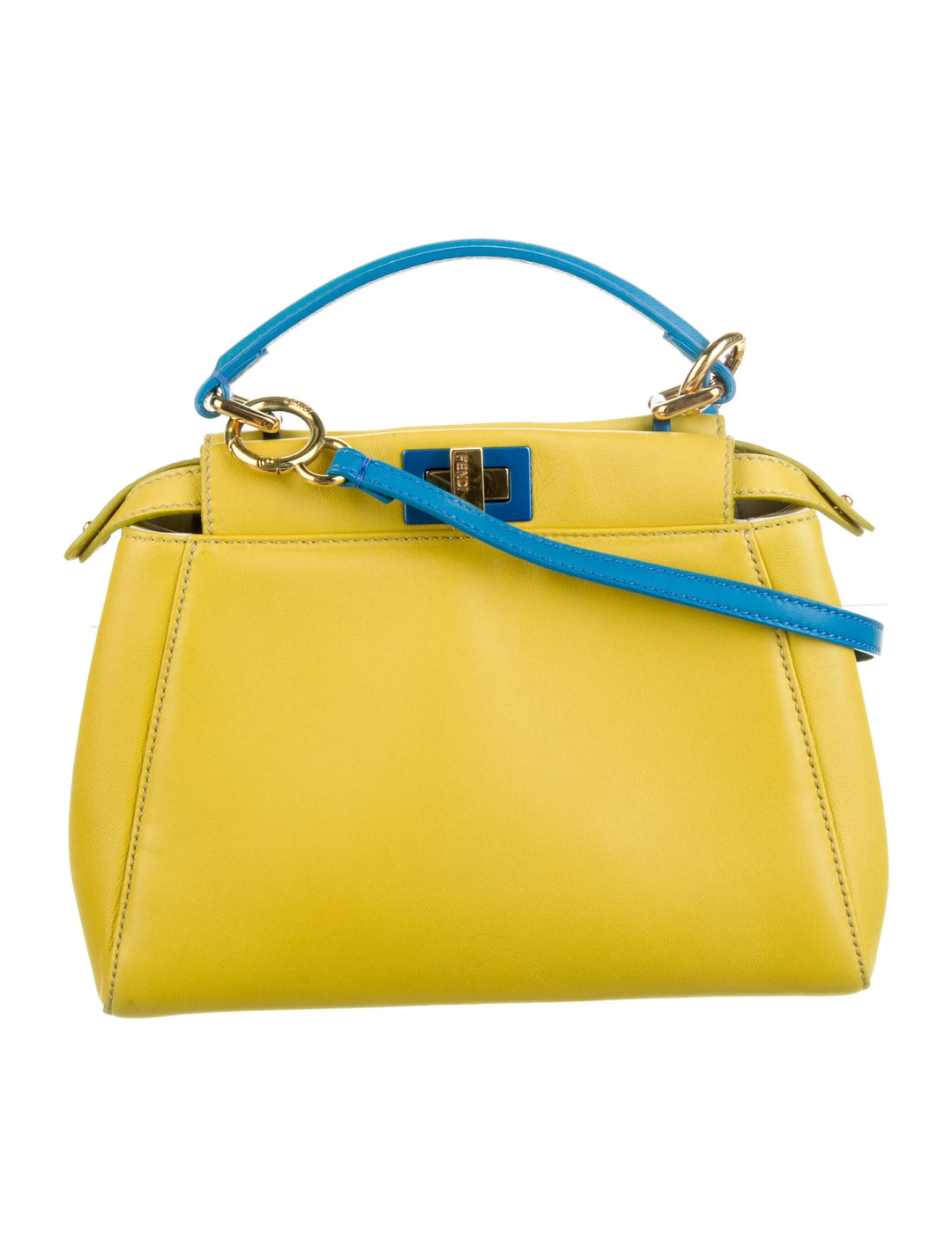 FENDI SMALL PEEKABOO CALFSKIN LEATHER BAG
