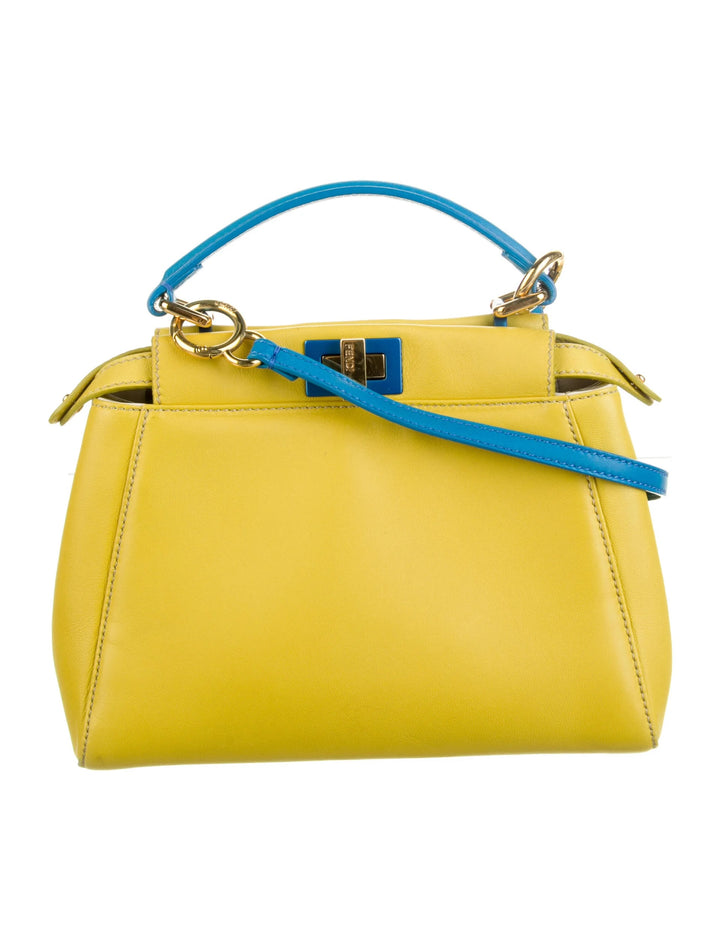FENDI SMALL PEEKABOO CALFSKIN LEATHER BAG