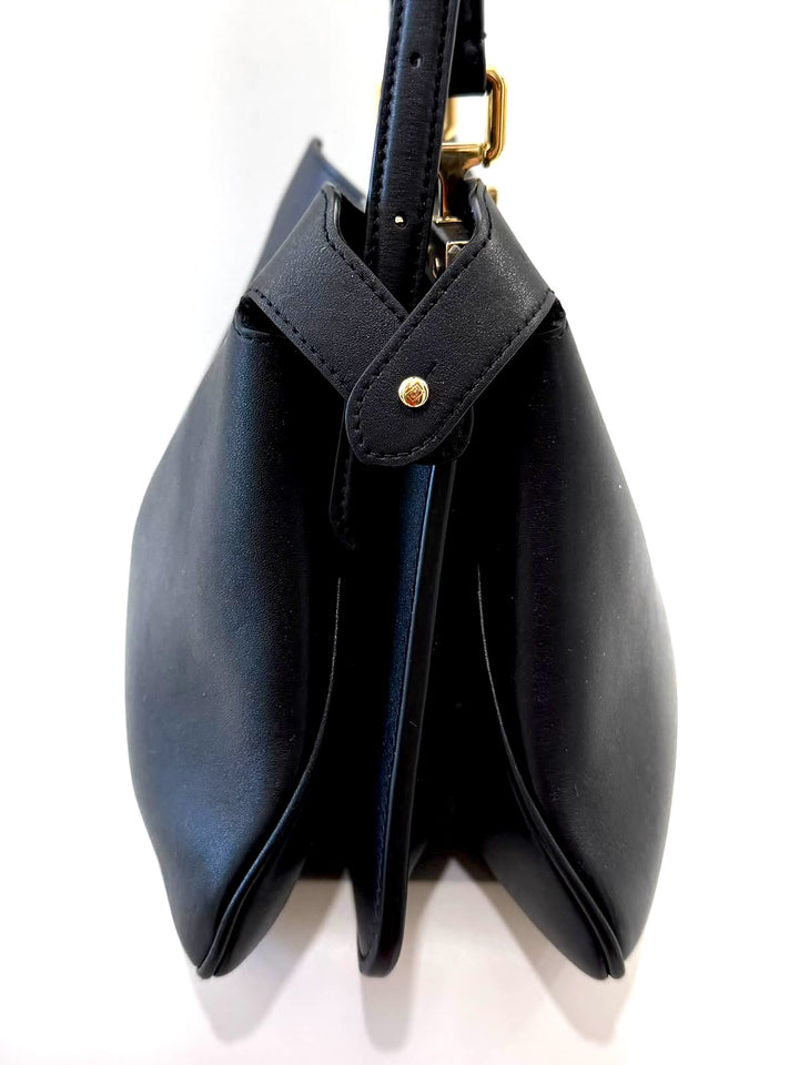 FENDI PEEKABOO SMALL SOFT CALFSKIN LEATHER SHOULDER BAG