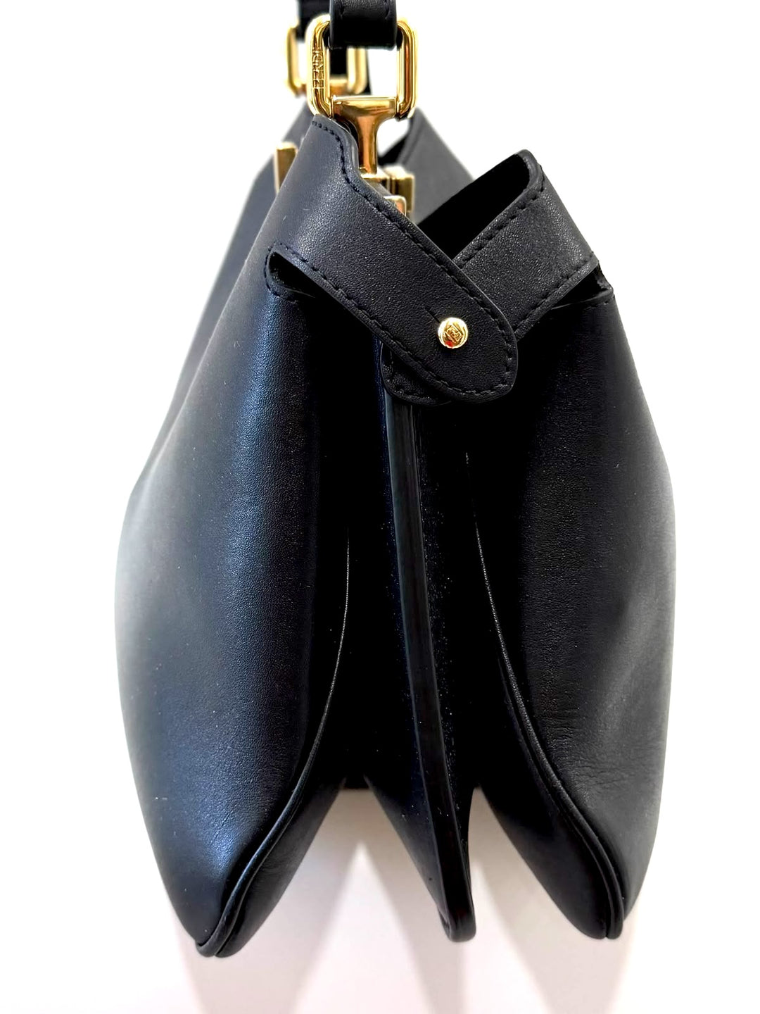 FENDI PEEKABOO SMALL SOFT CALFSKIN LEATHER SHOULDER BAG