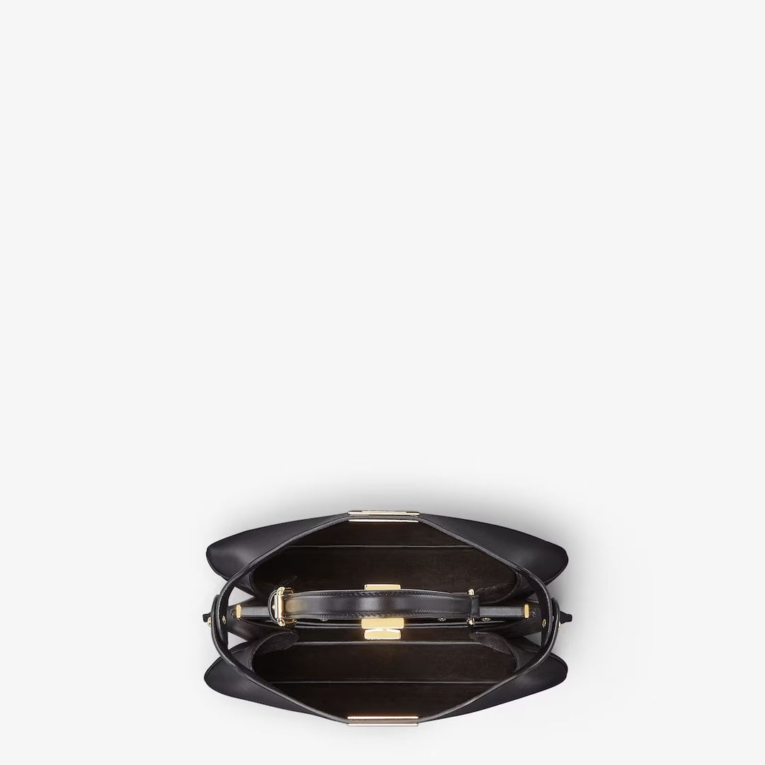 FENDI PEEKABOO SMALL SOFT CALFSKIN LEATHER SHOULDER BAG