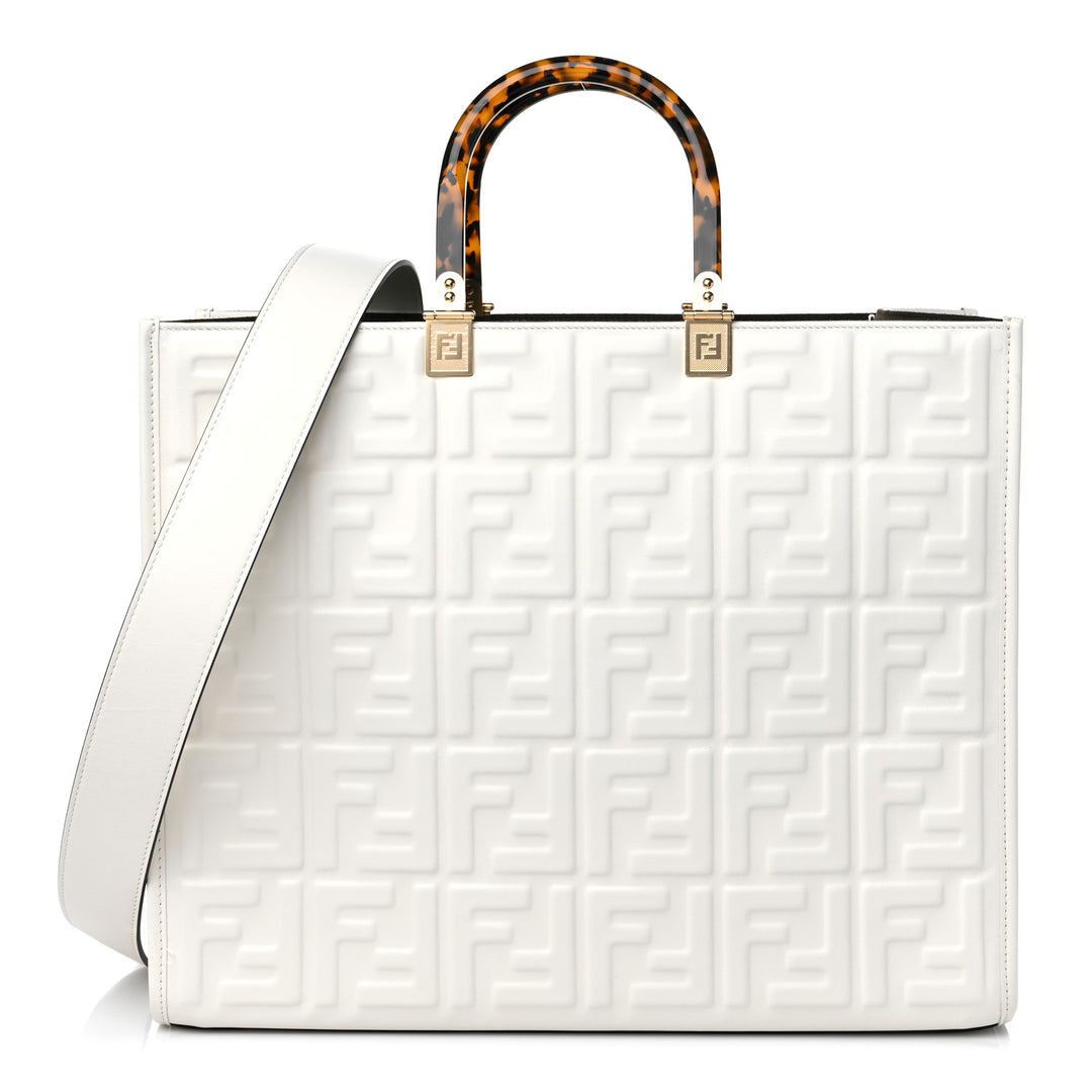FENDI SUNSHINE MEDIUM LEATHER TOTE BAG