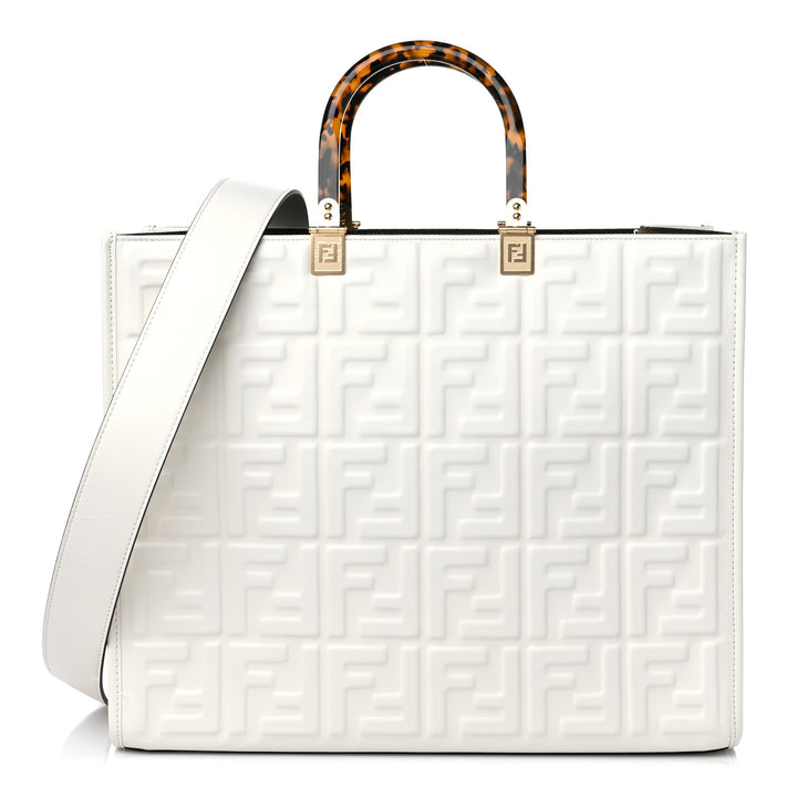 FENDI SUNSHINE MEDIUM LEATHER TOTE BAG