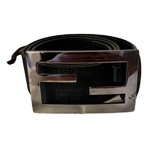FENDI VINTAGE FF BUCKLE LEATHER BELT – Caroline display picture 3