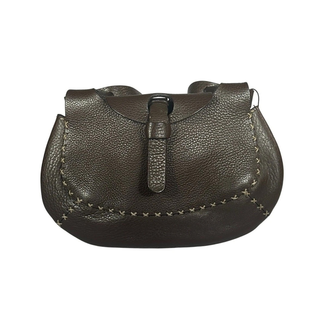 FENDI VINTAGE SELLERIA CALFSKIN LEATHER SHOULDER BAG
