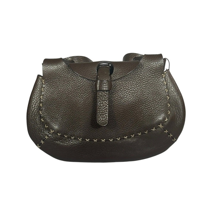 FENDI VINTAGE SELLERIA CALFSKIN LEATHER SHOULDER BAG