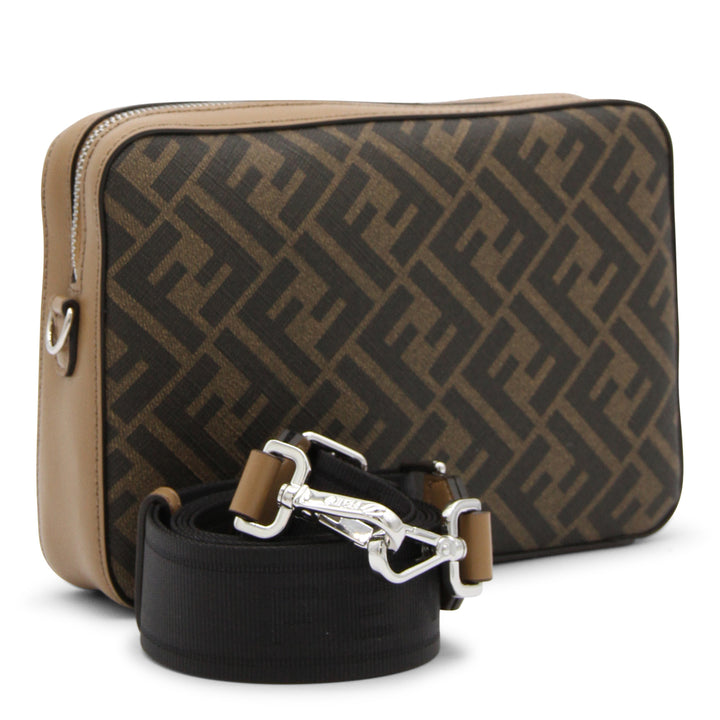 FENDI VITELLO FF 1974 DIAGONAL BI-COLOR CAMERA BAG