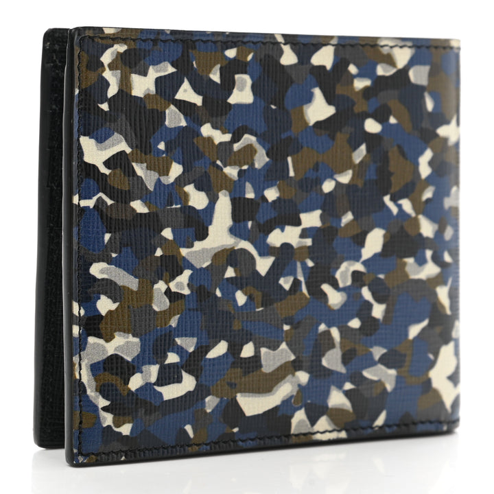 FENDI VITELLO ELITE GRANITE MONSTER EYES BI-FOLD WALLET