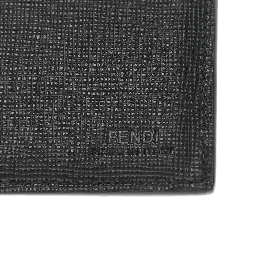 FENDI VITELLO ELITE GRANITE MONSTER EYES BI-FOLD WALLET