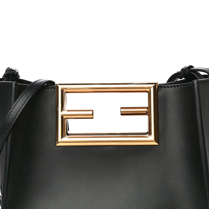 FENDI VITELO KING FENDI WAY CALFSKIN LEATHER LARGE TOTE BAG