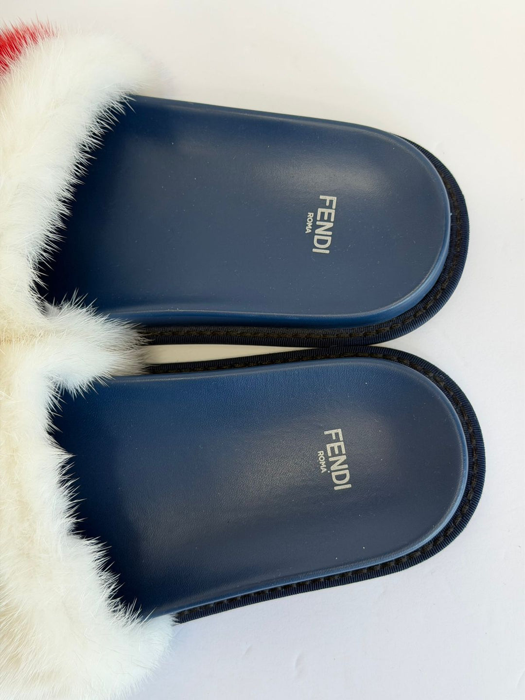 FENDI x FILA LIMITED EDITION MINK FUR SLIDE MULES