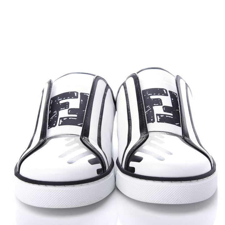 FENDI X JOSHUA VIDES NAPPA LEATHER FF SLIP-ON SNEAKERS
