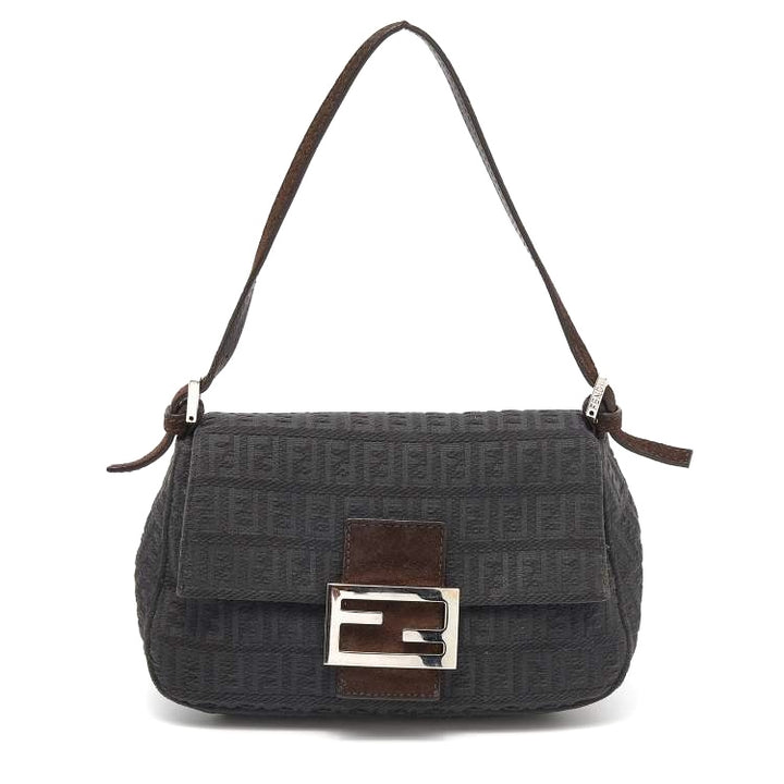 FENDI FF ZUCCHINO VINTAGE MINI BAGUETTE SHOULDER BAG