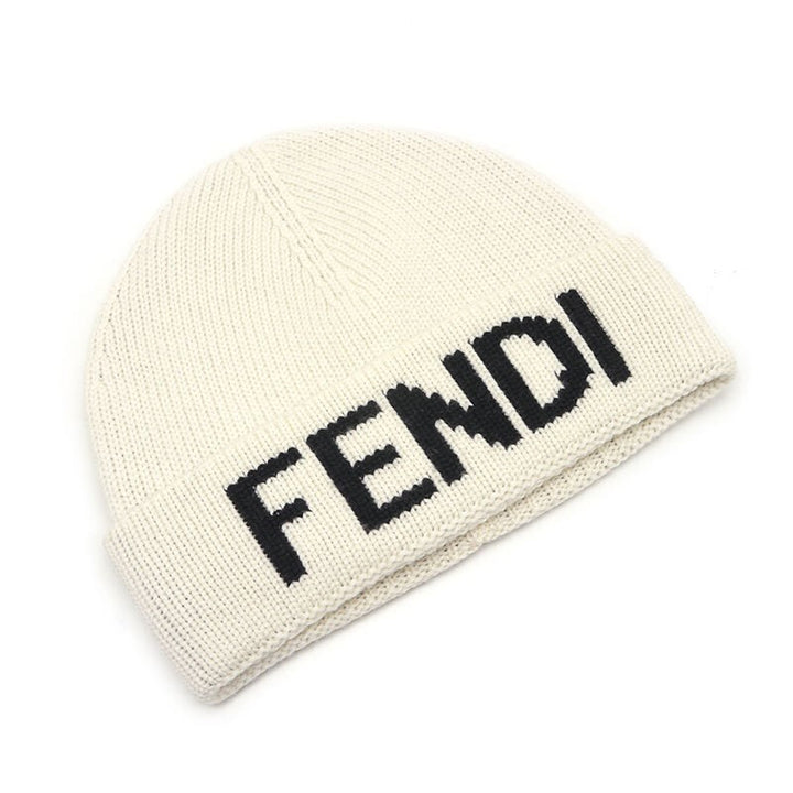 FENDI WHITE BEANIE HAT