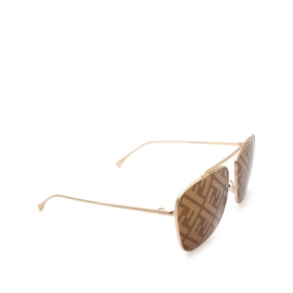 FENDI FF0406/S 01QEB FENDI SKY MONOGRAMMED AVIATOR SUNGLASSES