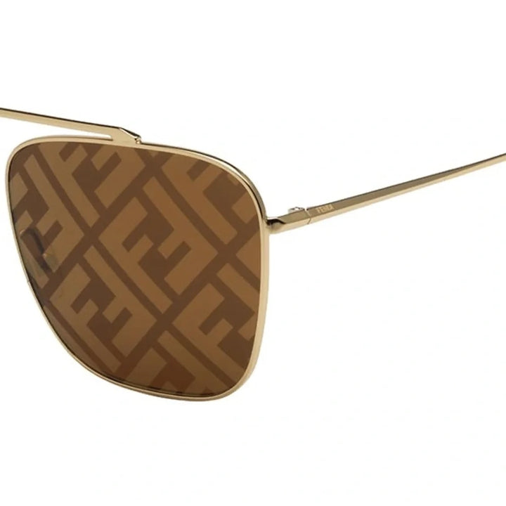FENDI FF0406/S 01QEB FENDI SKY MONOGRAMMED AVIATOR SUNGLASSES