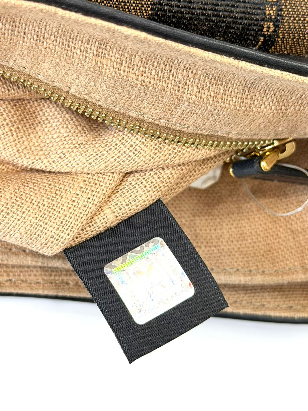 FENDI CLAUDIA CROC EMBOSSED CALFSKIN LEATHER SHOULDER BAG