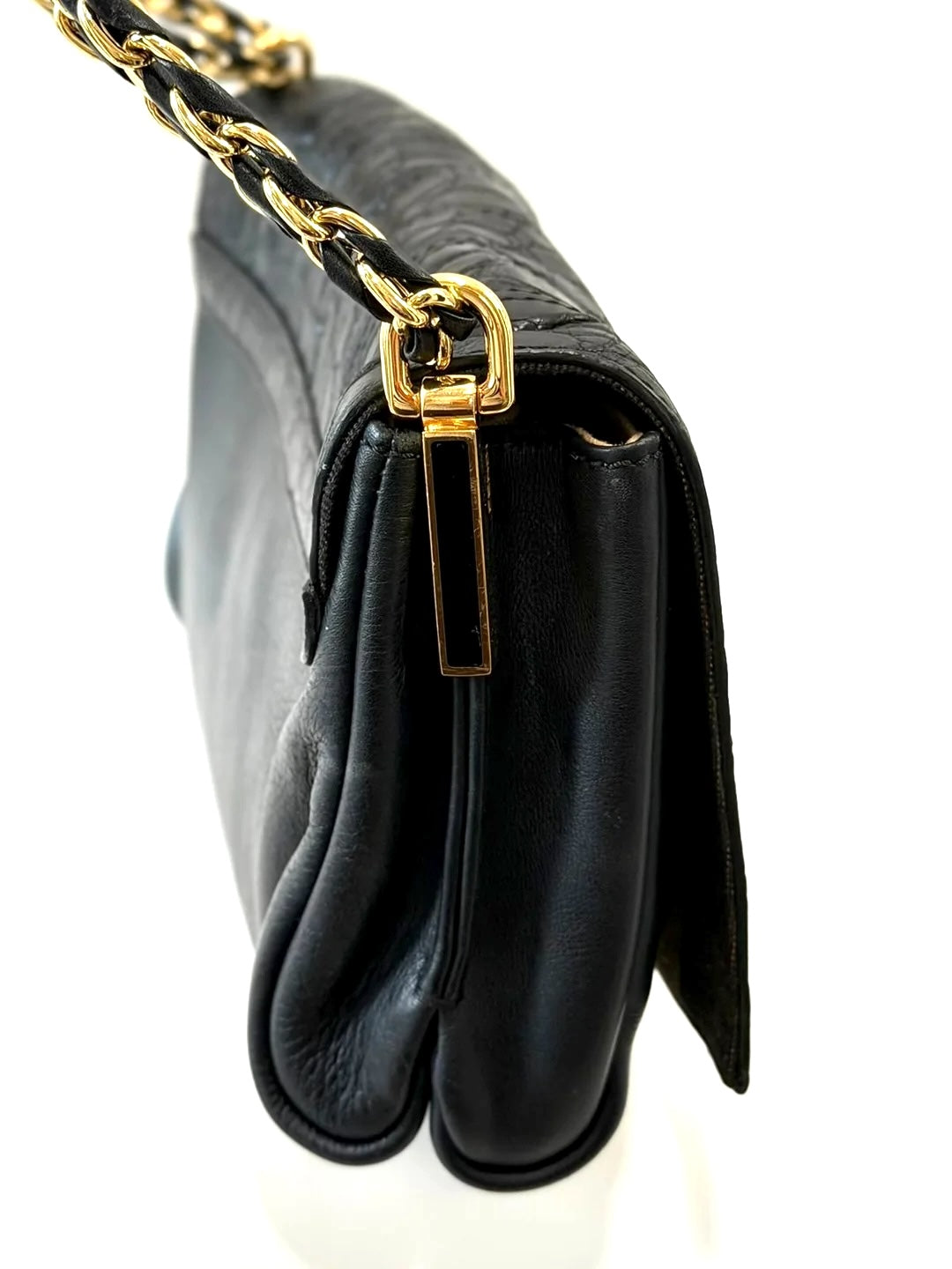 FENDI CLAUDIA CROC EMBOSSED CALFSKIN LEATHER SHOULDER BAG