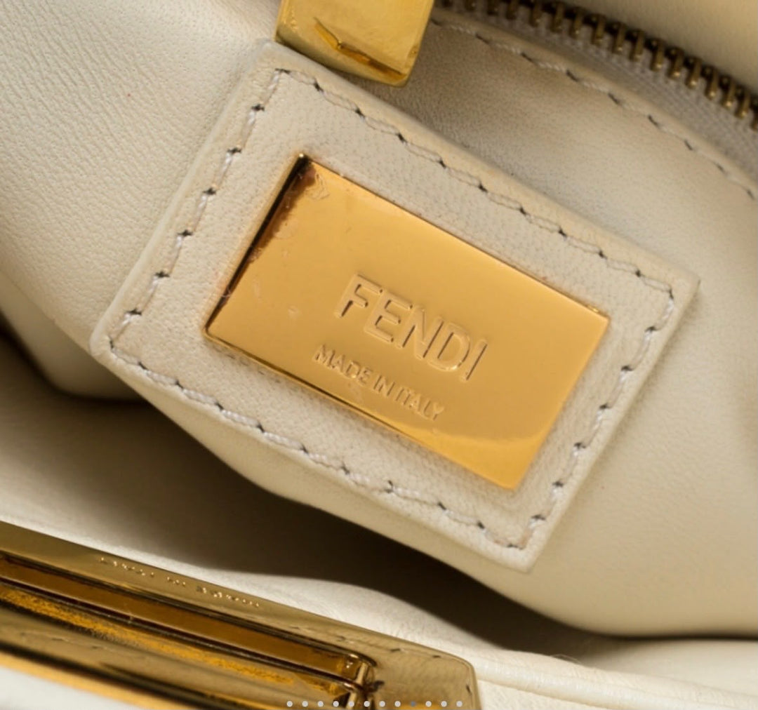 FENDI SHEARLING PEEKABOO SMALL TWO WAY BAG
