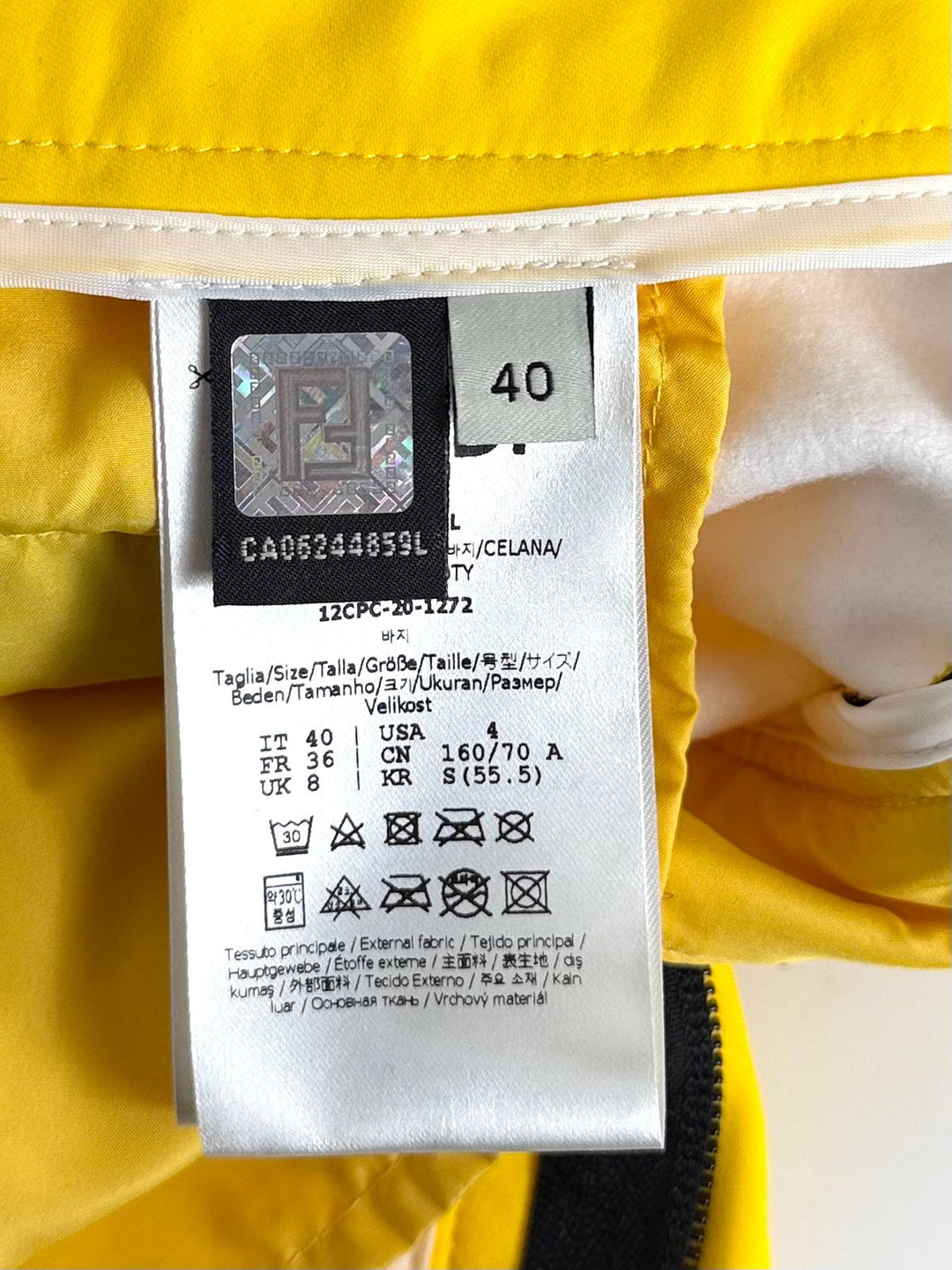 FENDI ICONIC FF SLIM FIT PANTS