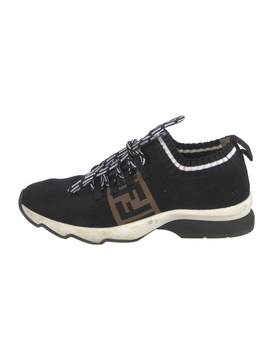 FENDI LOW KNIT FABRIC FF ROCKOKO LOW TOP SNEAKERS