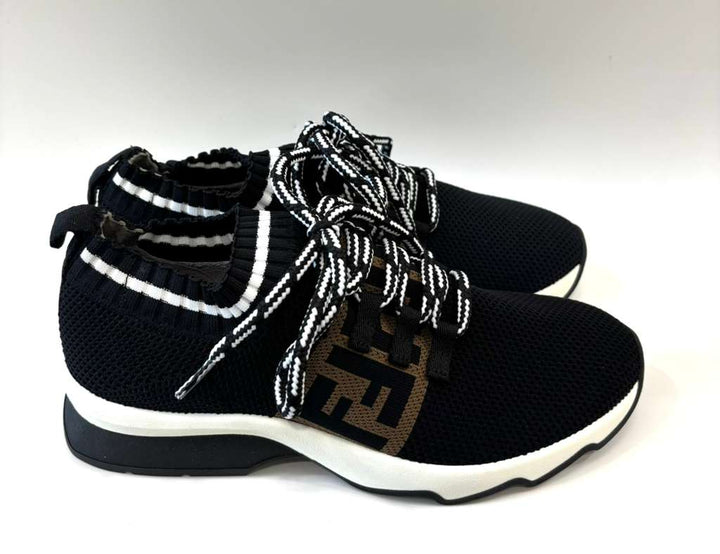 FENDI LOW KNIT FABRIC FF ROCKOKO LOW TOP SNEAKERS