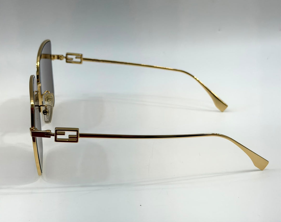FENDI METAL BAGUETTE SQUARE SUNGLASSES