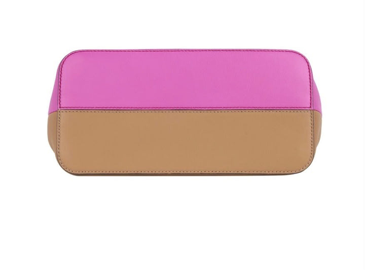 FENDI VITELLO SETA NAPPA LEATHER PLEXIGLASS BI-COLOR MINI PEEKABOO BAG