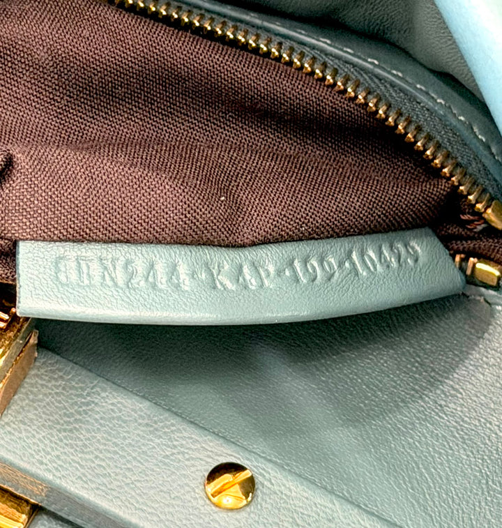 FENDI MINI PEEKABOO ICONIC NAPPA LEATHER SATCHEL BAG