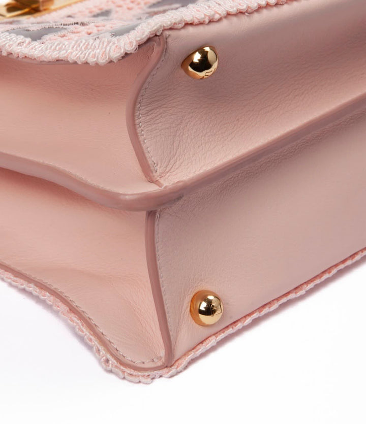FENDI PEEKABOO ISEEU MEDIUM TRAFORATA ROSA BAG