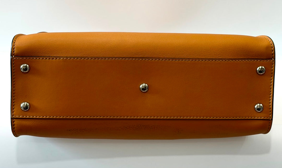 FENDI PEEKABOO NAPPA LEATHER PLEXIGLASS ACCENT SHOULDER  BAG