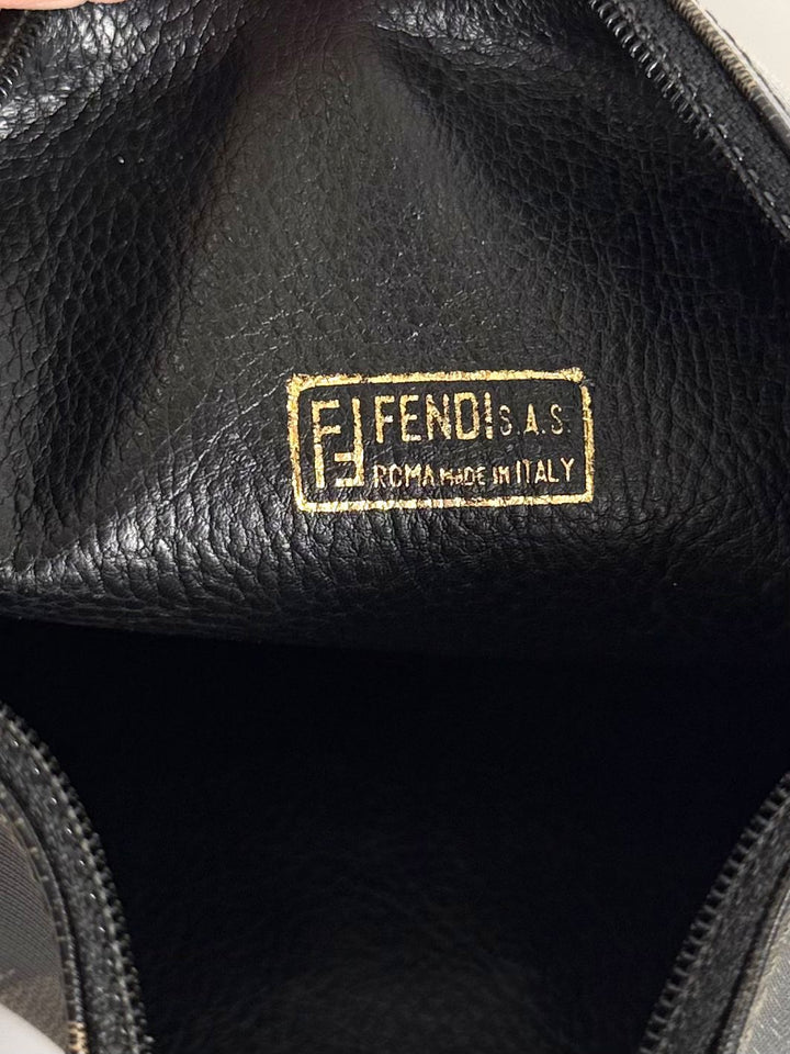 FENDI ROMA PEQUIN STRIPE SHOULDER BAG