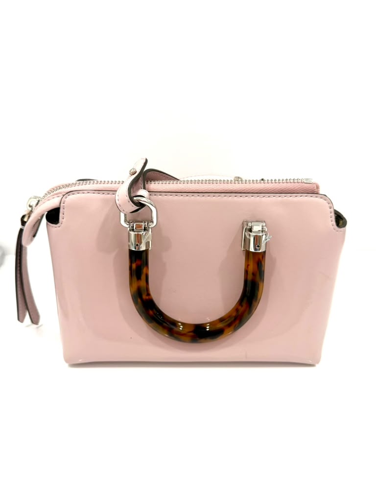 FENDI PLEXIGLASS LOGO EMBOSSED MINI BY THE WAY BOSTON BAG