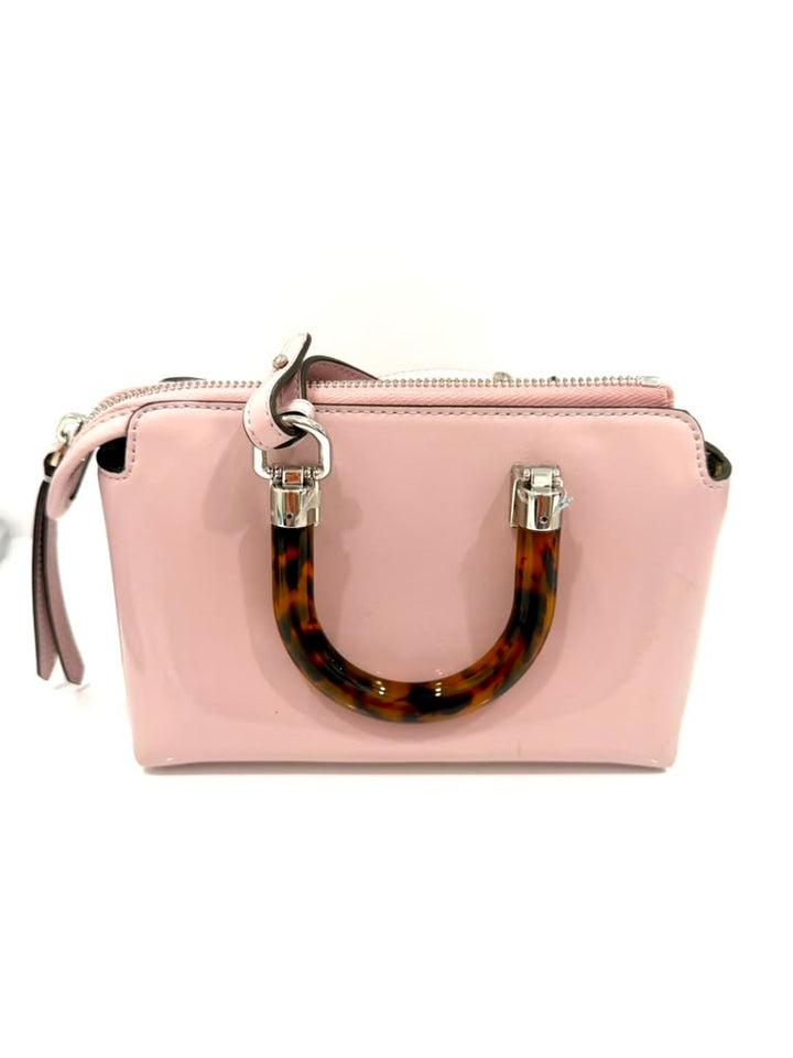 FENDI PLEXIGLASS LOGO EMBOSSED MINI BY THE WAY BOSTON BAG