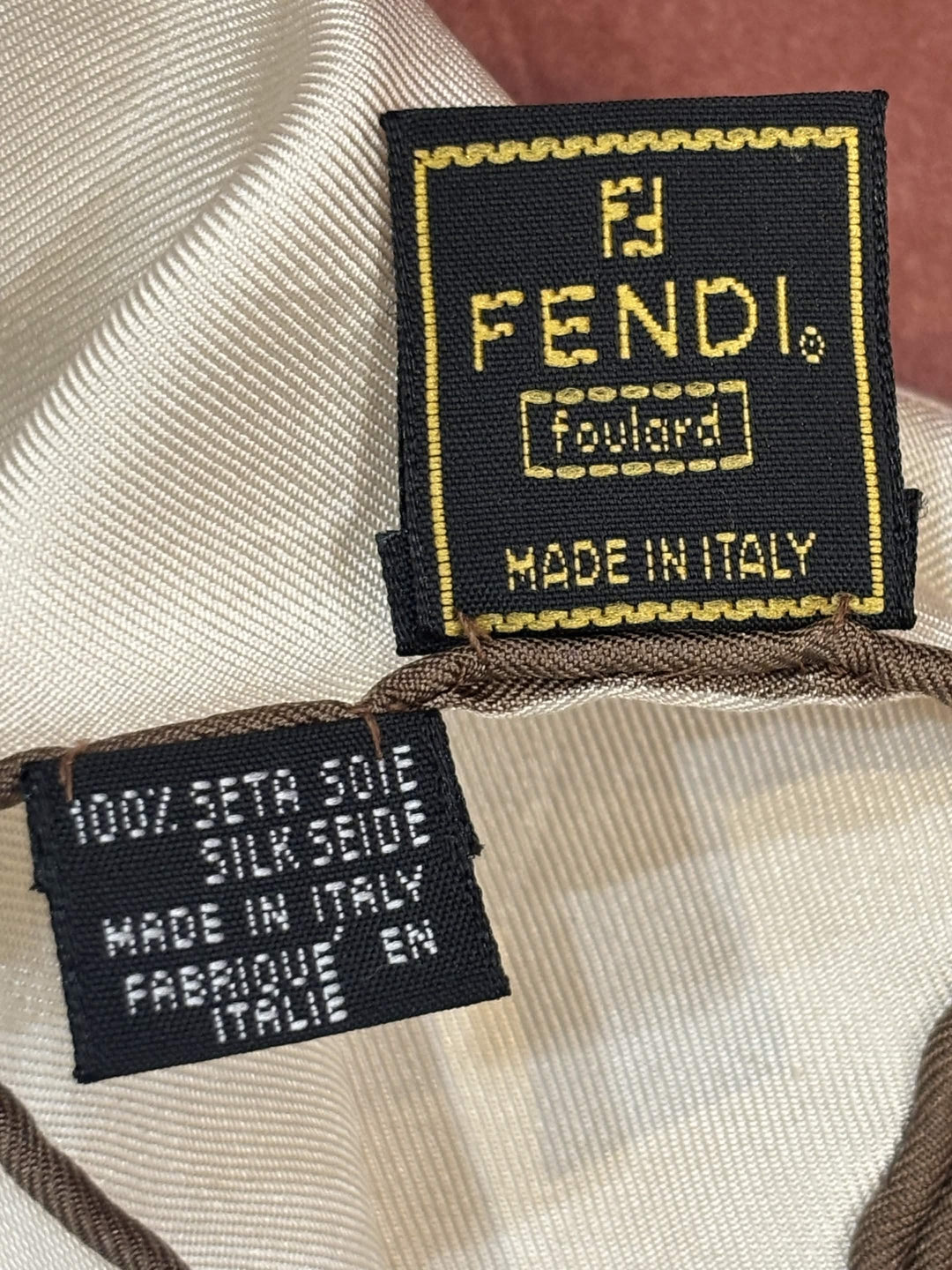 FENDI FF FOULARD MULTICOLOR SILK SCARF