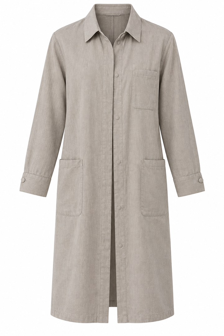 FENDI VINTAGE LINEN LONG SHIRT