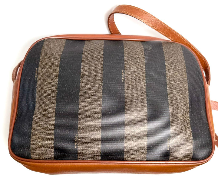 FENDI VINTAGE PEQUIN STRIPED SHOULDER BAG