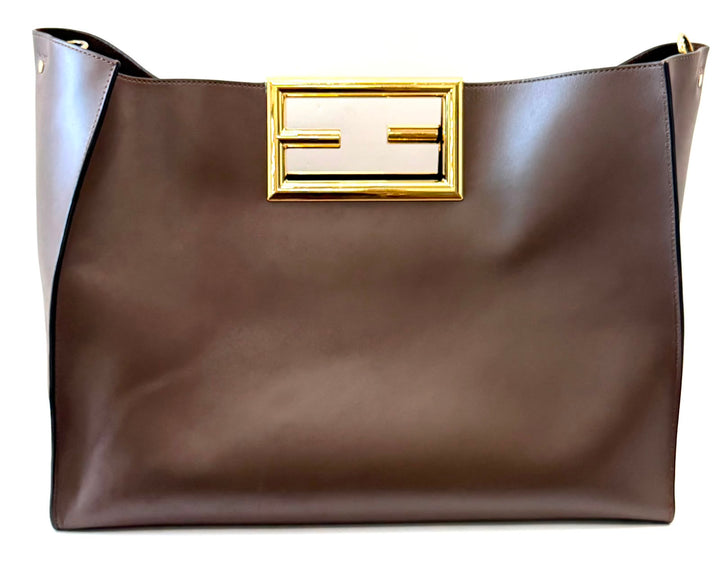 FENDI VITELLO KING LARGE WAY TOTE BAG