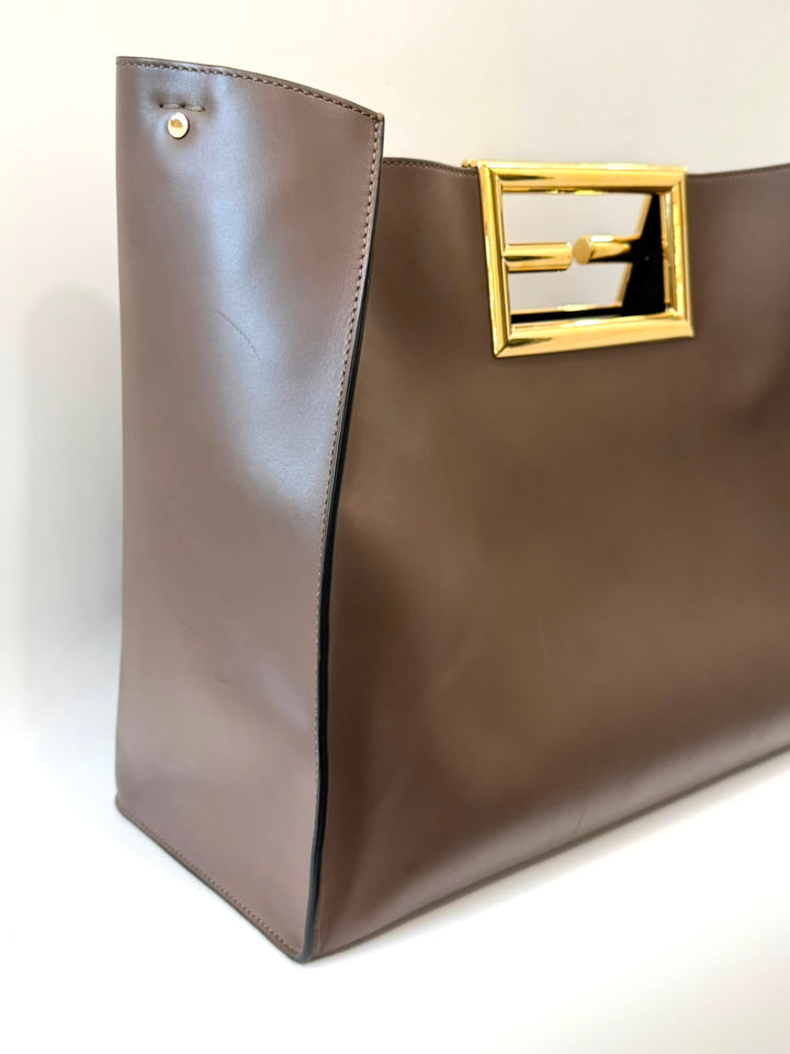 FENDI VITELLO KING LARGE WAY TOTE BAG