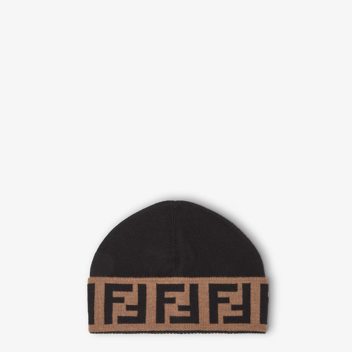FENDI WOOL KNIT ZUCCA BEANIE