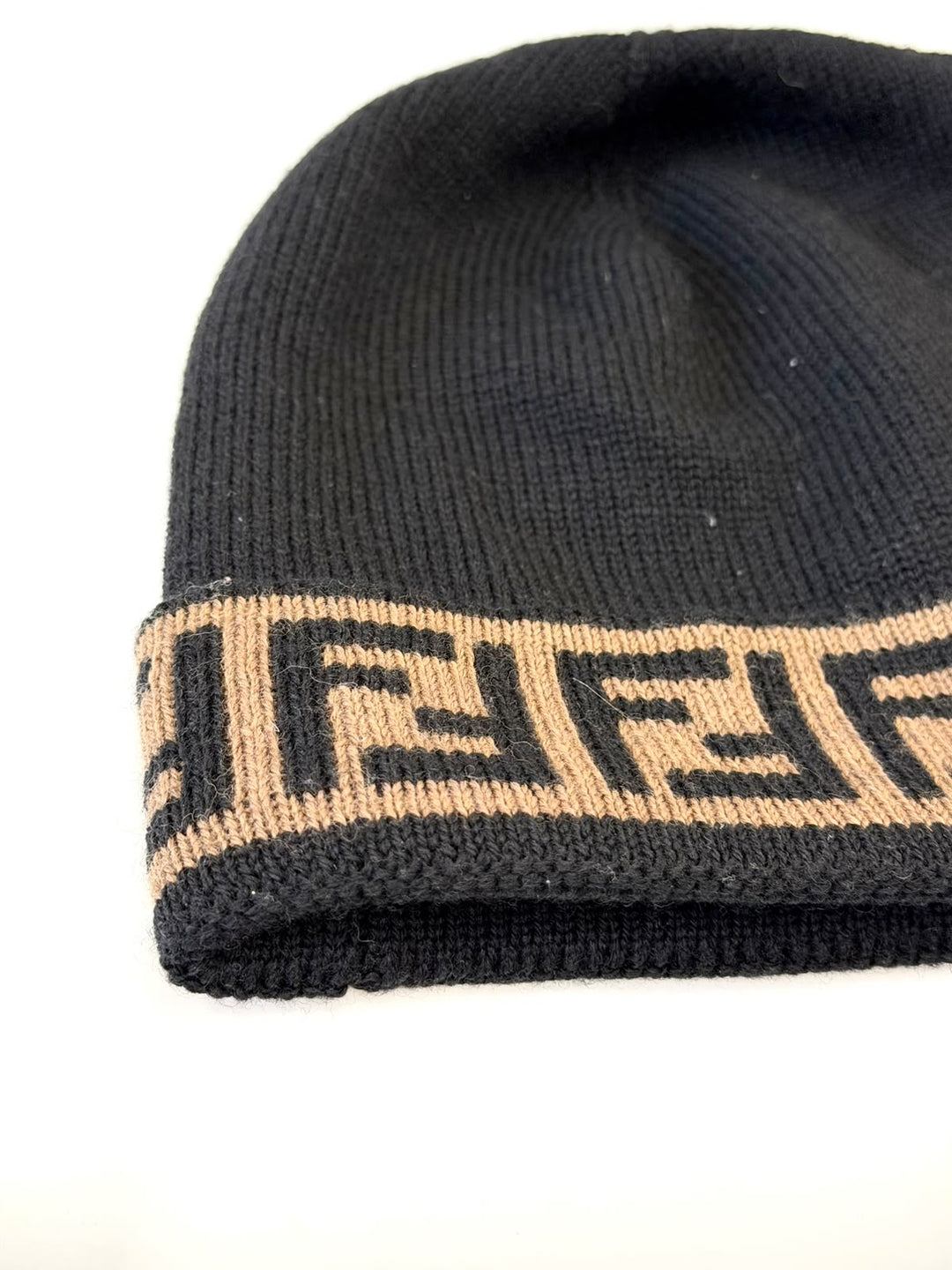 FENDI WOOL KNIT ZUCCA BEANIE