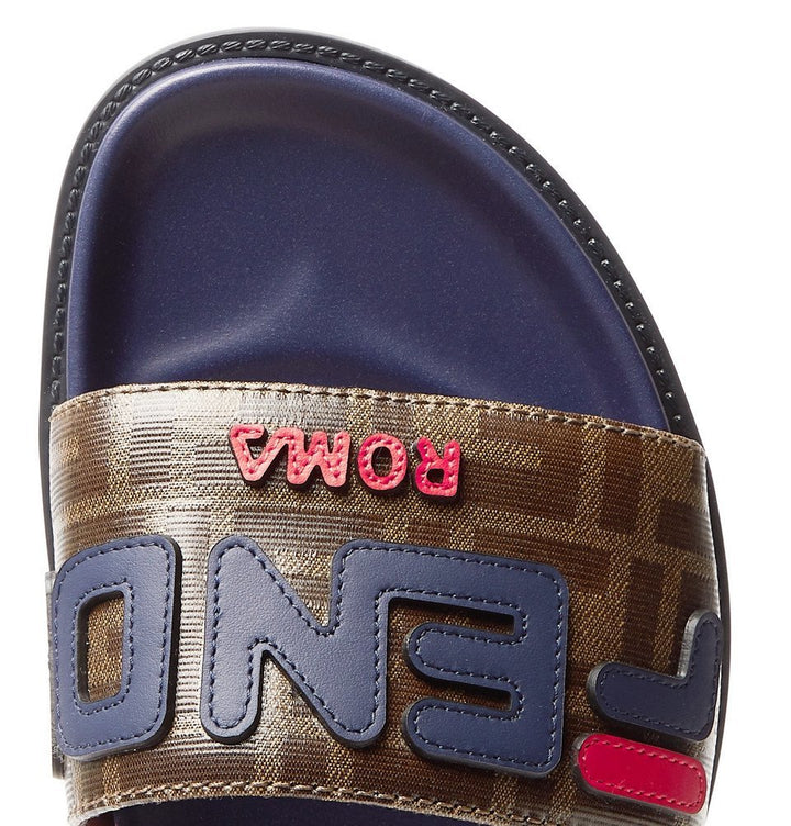 FENDI X FILA FF LOGO COMFORT SLIDE SANDALS (LIMITED EDITION)